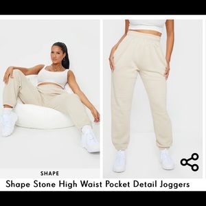 Shape Stone High Waist Pocket Detail Joggers